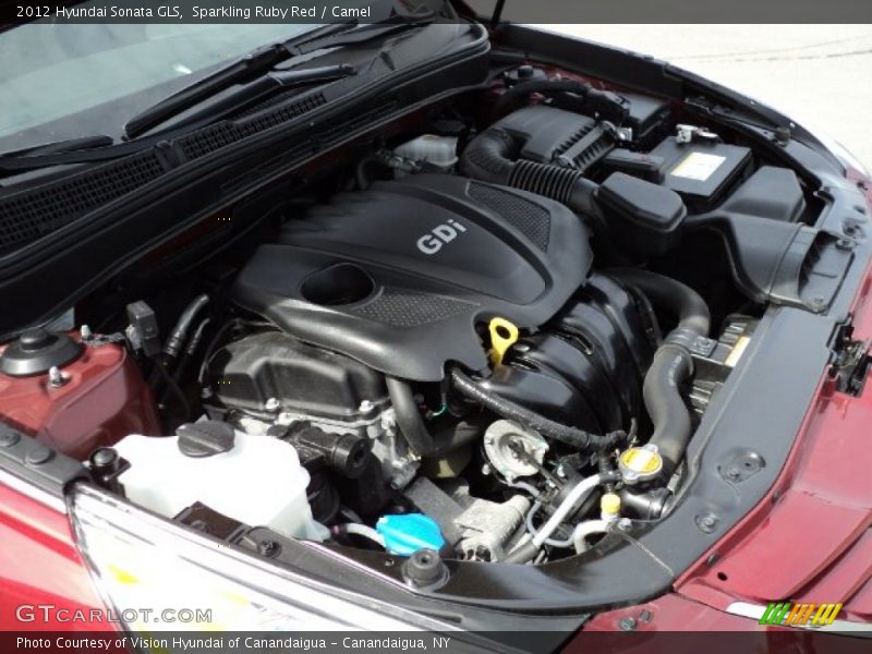 Sparkling Ruby Red / Camel 2012 Hyundai Sonata GLS