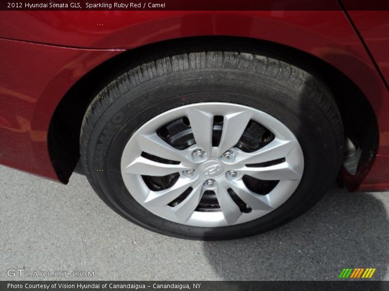 Sparkling Ruby Red / Camel 2012 Hyundai Sonata GLS