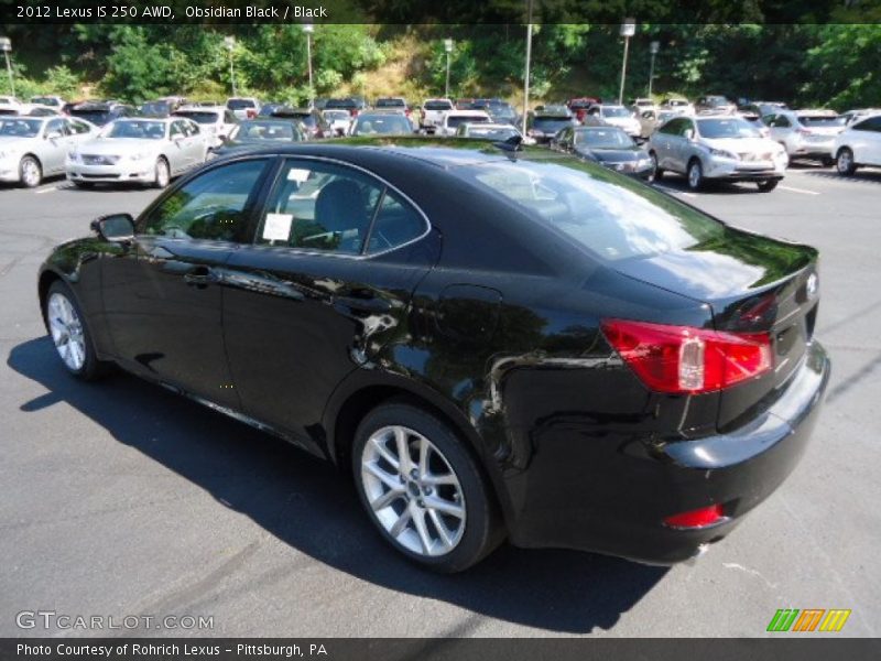 Obsidian Black / Black 2012 Lexus IS 250 AWD