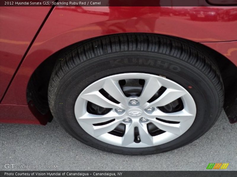 Sparkling Ruby Red / Camel 2012 Hyundai Sonata GLS