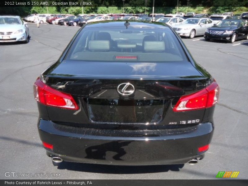 Obsidian Black / Black 2012 Lexus IS 250 AWD