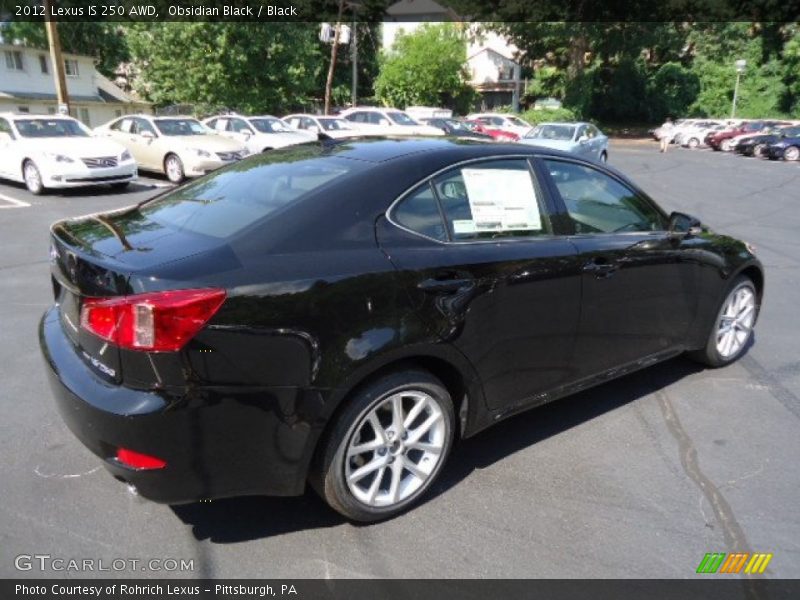 Obsidian Black / Black 2012 Lexus IS 250 AWD