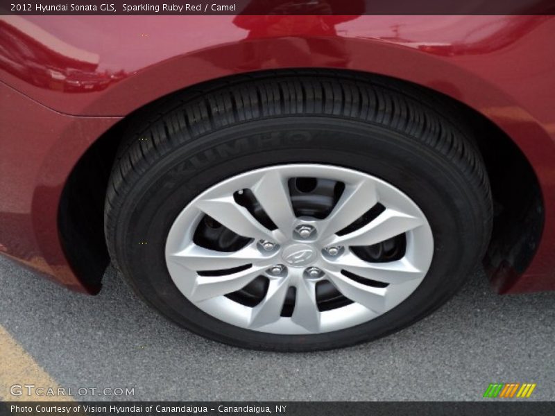 Sparkling Ruby Red / Camel 2012 Hyundai Sonata GLS