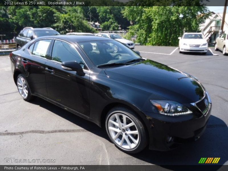 Obsidian Black / Black 2012 Lexus IS 250 AWD