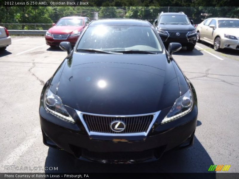 Obsidian Black / Black 2012 Lexus IS 250 AWD