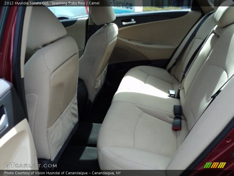 Sparkling Ruby Red / Camel 2012 Hyundai Sonata GLS