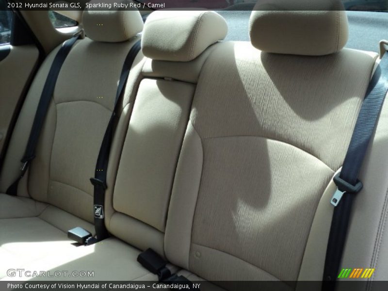 Sparkling Ruby Red / Camel 2012 Hyundai Sonata GLS