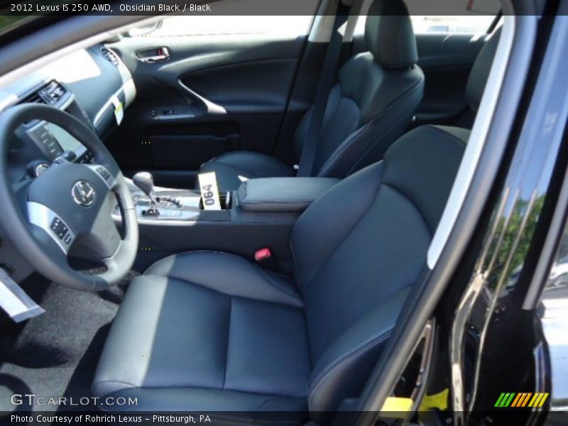 Obsidian Black / Black 2012 Lexus IS 250 AWD