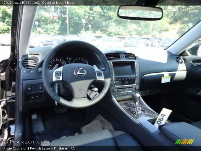 Obsidian Black / Black 2012 Lexus IS 250 AWD