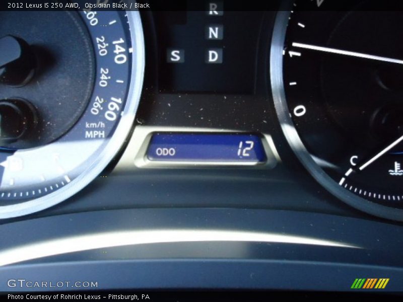 Obsidian Black / Black 2012 Lexus IS 250 AWD