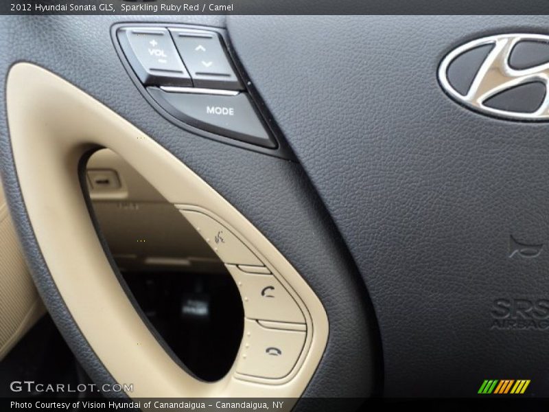 Sparkling Ruby Red / Camel 2012 Hyundai Sonata GLS