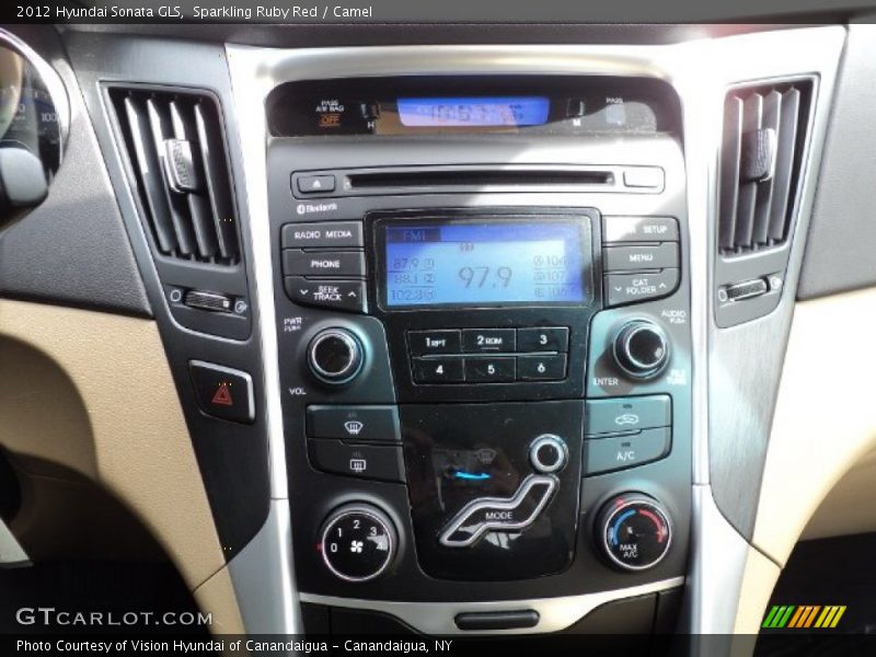 Sparkling Ruby Red / Camel 2012 Hyundai Sonata GLS