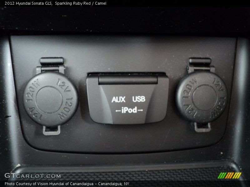 Sparkling Ruby Red / Camel 2012 Hyundai Sonata GLS