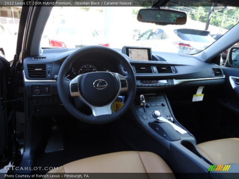 Obsidian Black / Caramel Nuluxe 2012 Lexus CT 200h Hybrid Premium