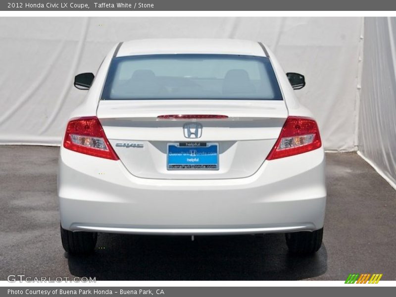 Taffeta White / Stone 2012 Honda Civic LX Coupe