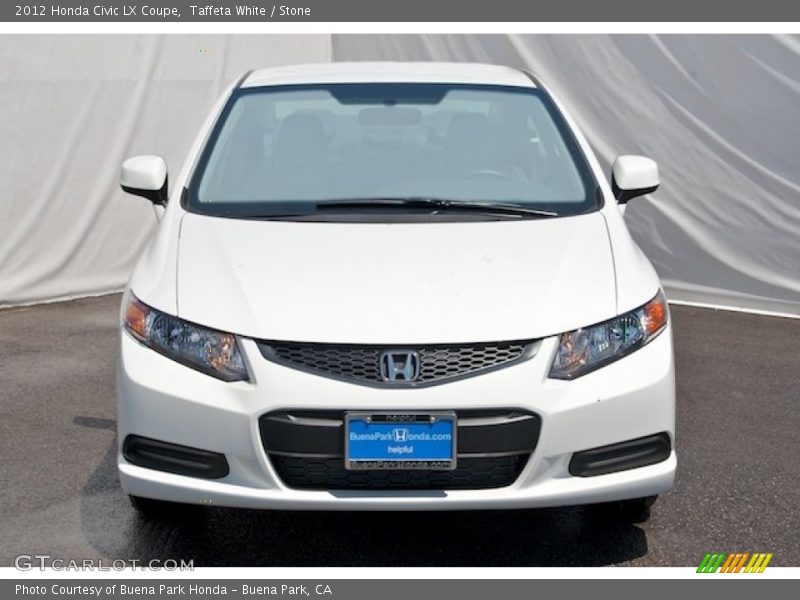 Taffeta White / Stone 2012 Honda Civic LX Coupe