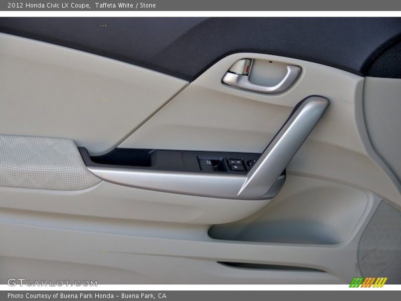 Taffeta White / Stone 2012 Honda Civic LX Coupe