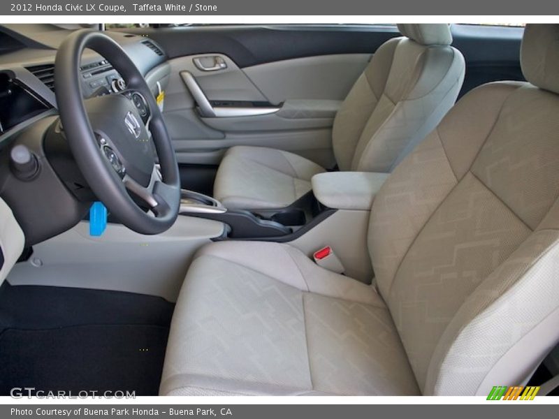 Taffeta White / Stone 2012 Honda Civic LX Coupe