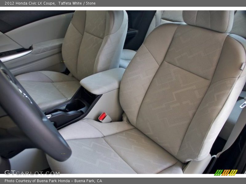 Taffeta White / Stone 2012 Honda Civic LX Coupe