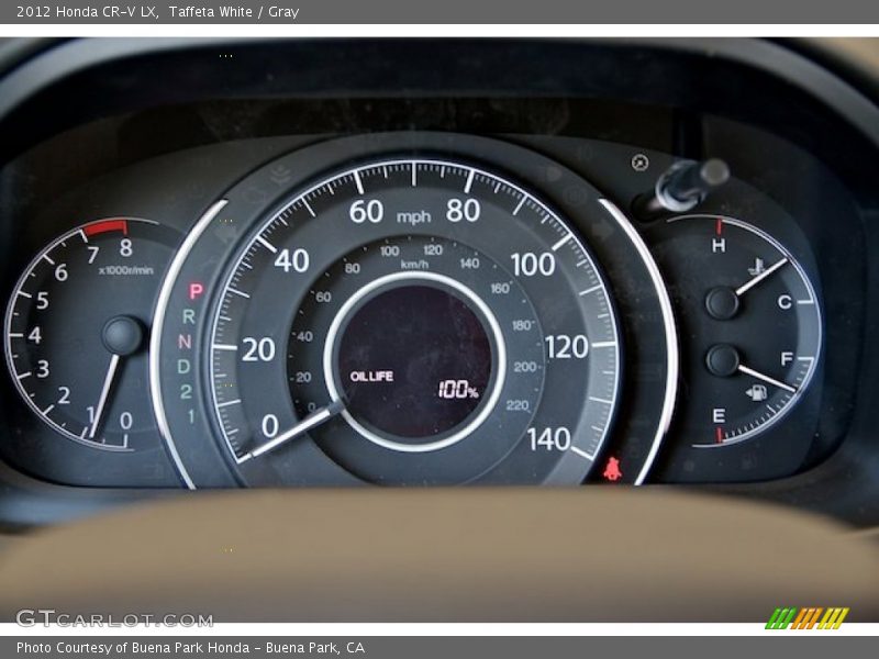 Taffeta White / Gray 2012 Honda CR-V LX