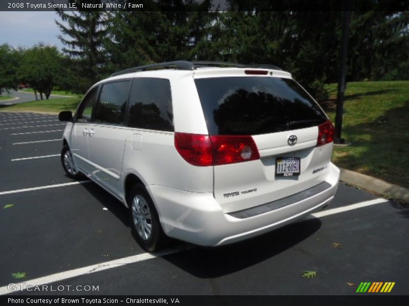 Natural White / Fawn 2008 Toyota Sienna LE