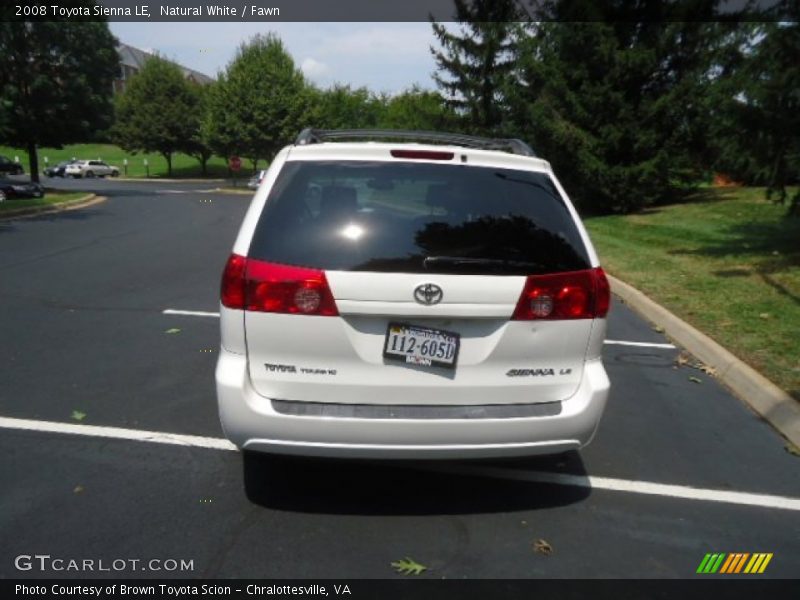 Natural White / Fawn 2008 Toyota Sienna LE