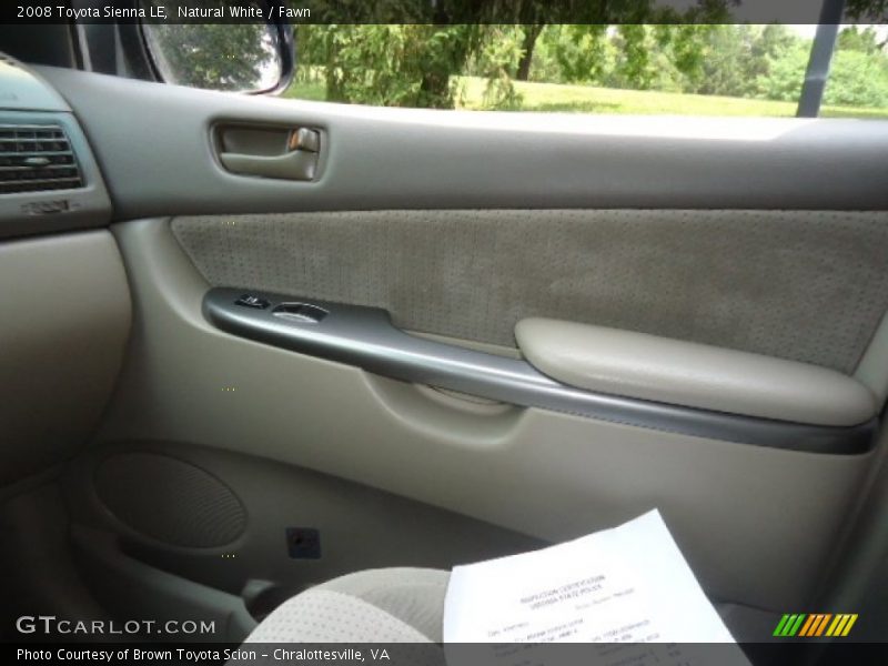 Natural White / Fawn 2008 Toyota Sienna LE