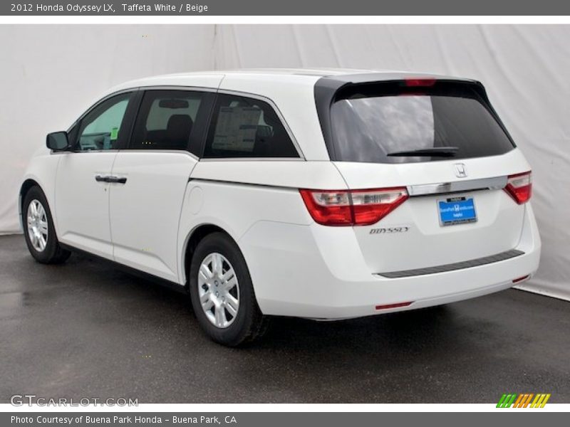 Taffeta White / Beige 2012 Honda Odyssey LX