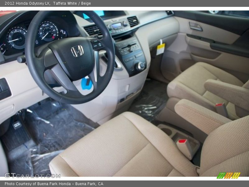 Taffeta White / Beige 2012 Honda Odyssey LX
