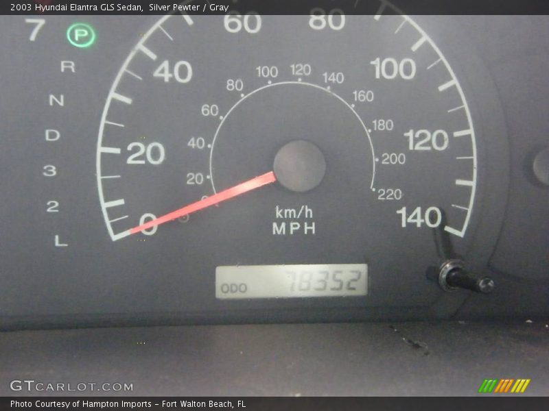 Silver Pewter / Gray 2003 Hyundai Elantra GLS Sedan