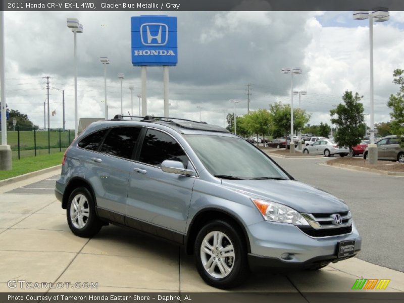 Glacier Blue Metallic / Gray 2011 Honda CR-V EX-L 4WD