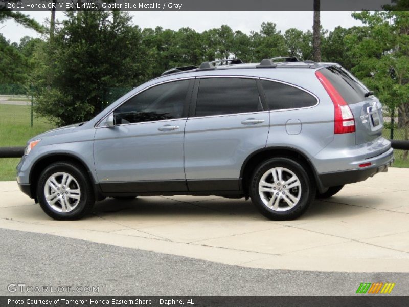 Glacier Blue Metallic / Gray 2011 Honda CR-V EX-L 4WD