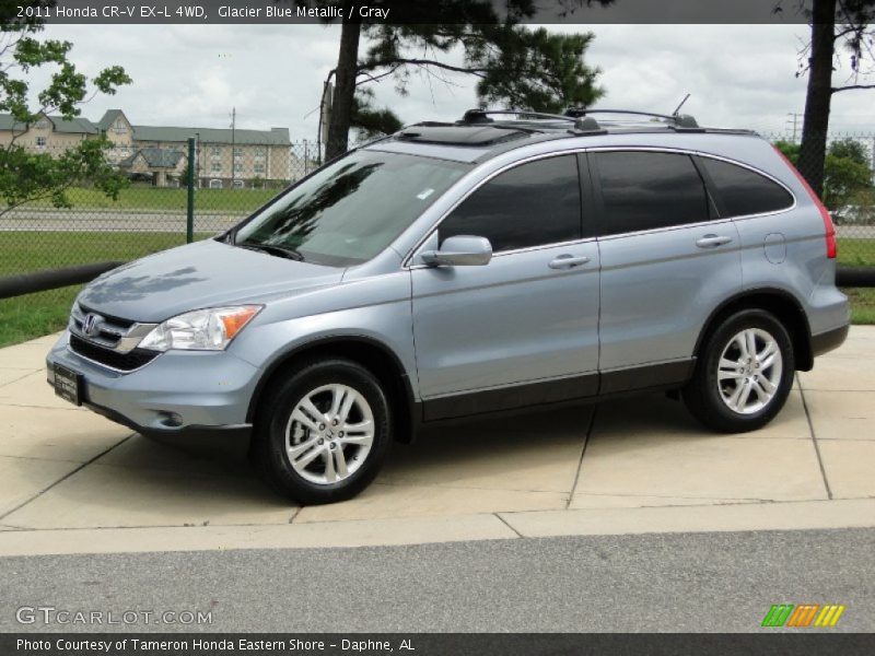 Glacier Blue Metallic / Gray 2011 Honda CR-V EX-L 4WD