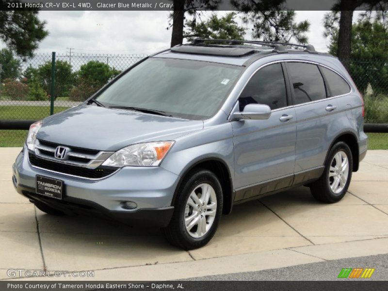Glacier Blue Metallic / Gray 2011 Honda CR-V EX-L 4WD