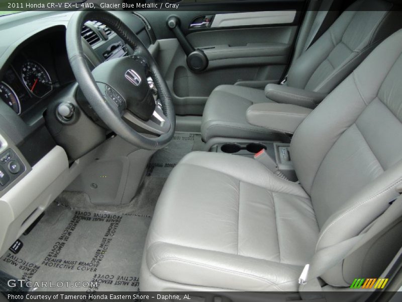 Glacier Blue Metallic / Gray 2011 Honda CR-V EX-L 4WD