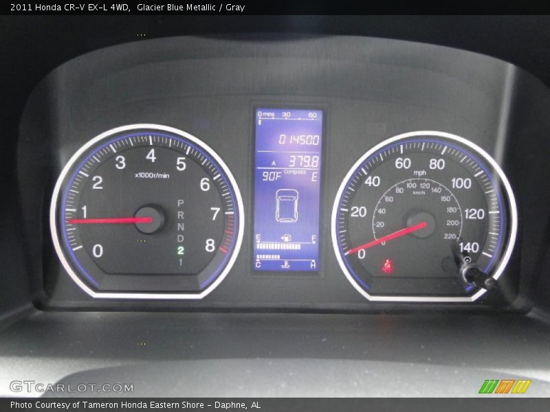 Glacier Blue Metallic / Gray 2011 Honda CR-V EX-L 4WD