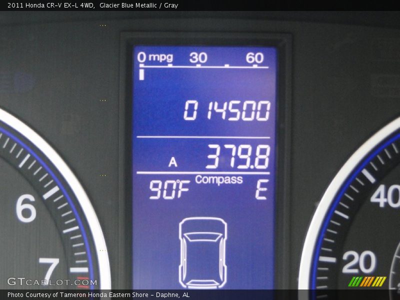 Glacier Blue Metallic / Gray 2011 Honda CR-V EX-L 4WD