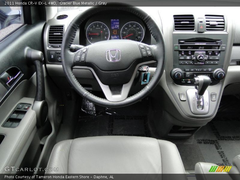 Glacier Blue Metallic / Gray 2011 Honda CR-V EX-L 4WD