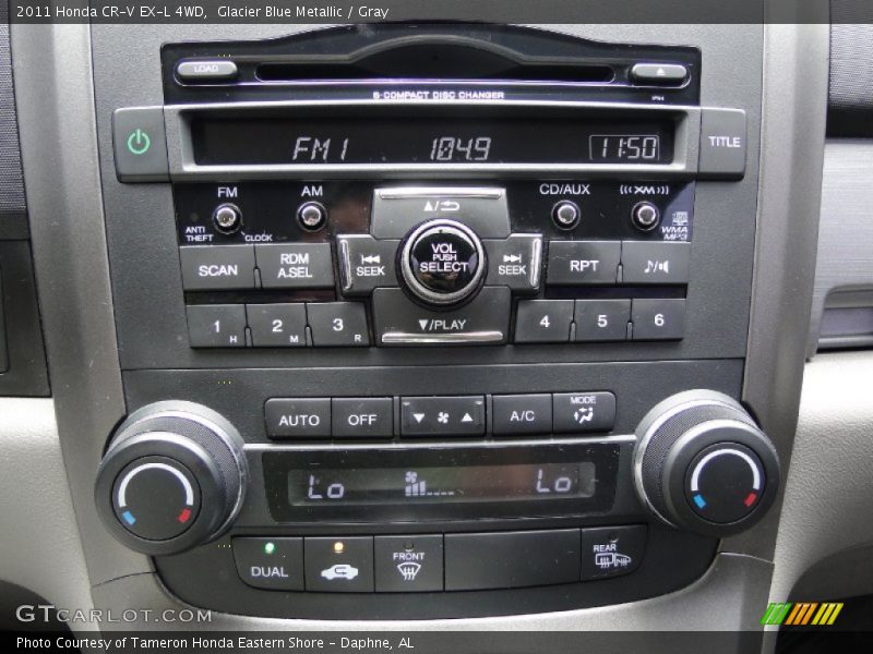 Glacier Blue Metallic / Gray 2011 Honda CR-V EX-L 4WD