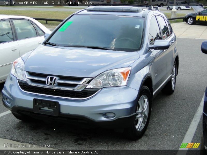 Glacier Blue Metallic / Gray 2011 Honda CR-V EX-L 4WD