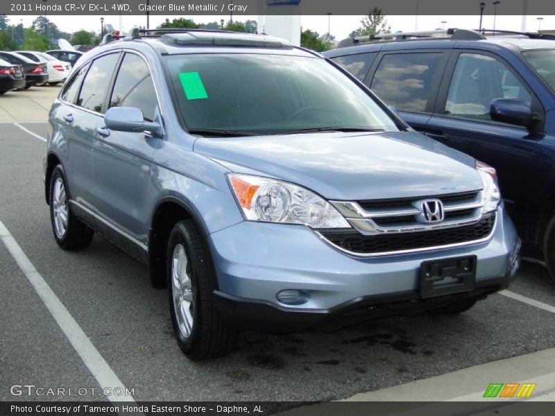 Glacier Blue Metallic / Gray 2011 Honda CR-V EX-L 4WD