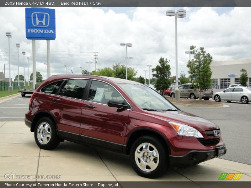 Tango Red Pearl / Gray 2009 Honda CR-V LX 4WD