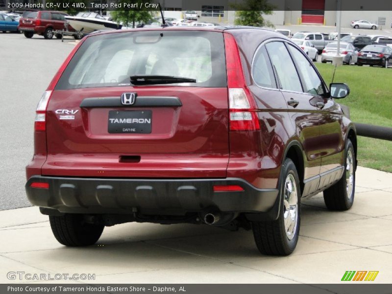 Tango Red Pearl / Gray 2009 Honda CR-V LX 4WD