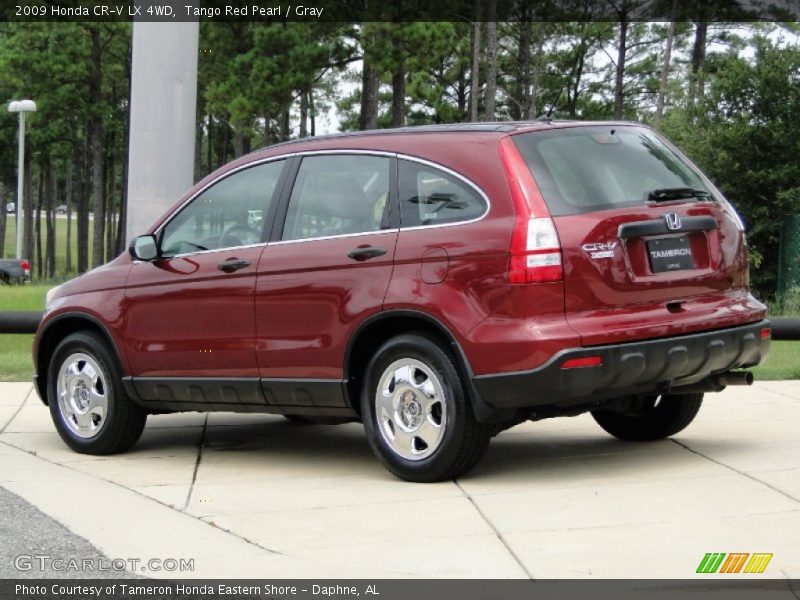 Tango Red Pearl / Gray 2009 Honda CR-V LX 4WD