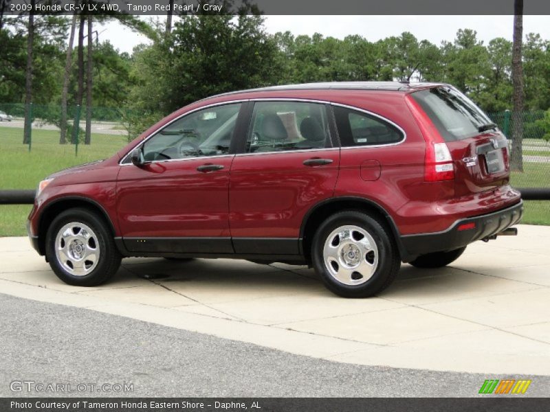 Tango Red Pearl / Gray 2009 Honda CR-V LX 4WD