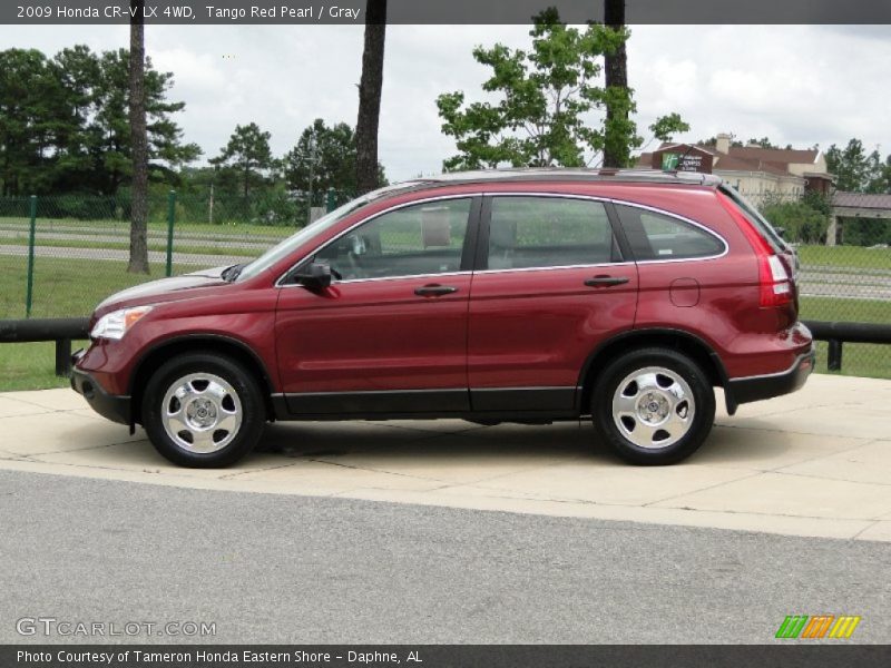 Tango Red Pearl / Gray 2009 Honda CR-V LX 4WD