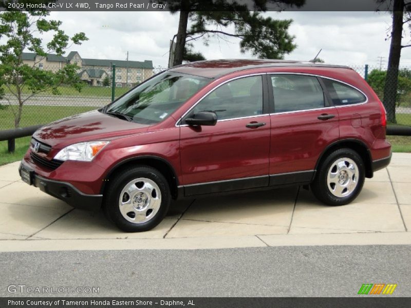 Tango Red Pearl / Gray 2009 Honda CR-V LX 4WD