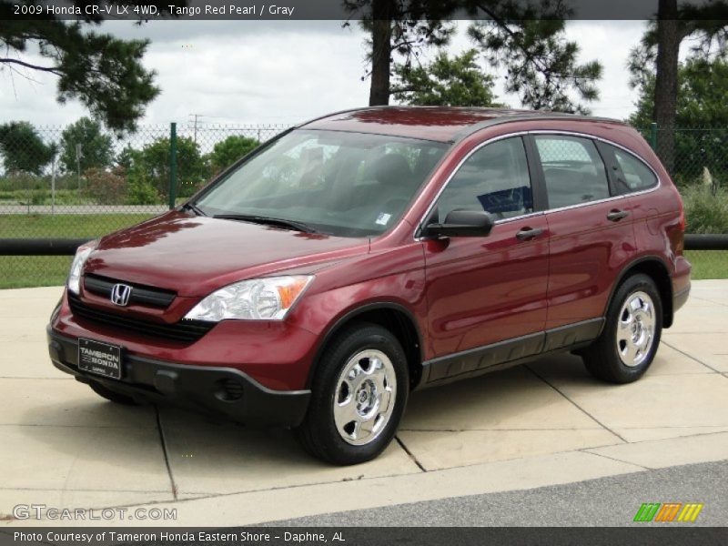 Tango Red Pearl / Gray 2009 Honda CR-V LX 4WD