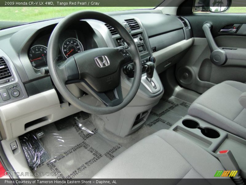 Tango Red Pearl / Gray 2009 Honda CR-V LX 4WD