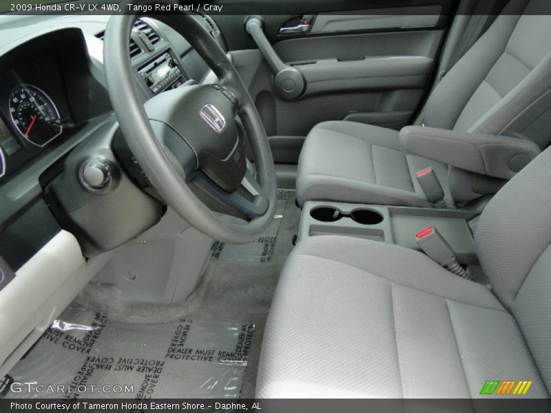Tango Red Pearl / Gray 2009 Honda CR-V LX 4WD